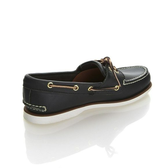 Timberland Mens 2 Eye Classic Handsewn Leather Boat Shoes Navy Blue Style 74036 main image 10